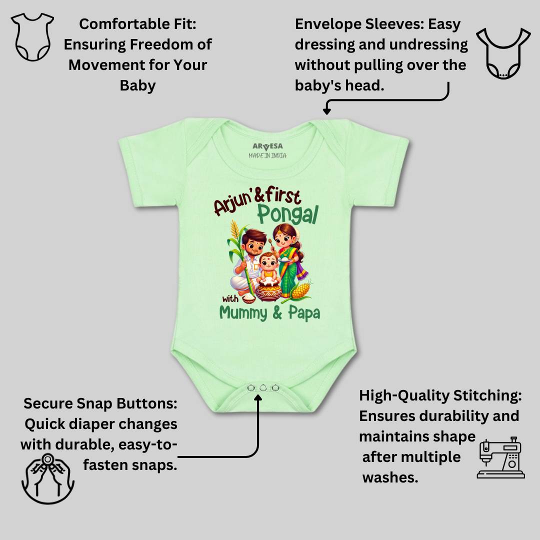 Arvesa My First Pongal  Baby Boy & Girl Dress