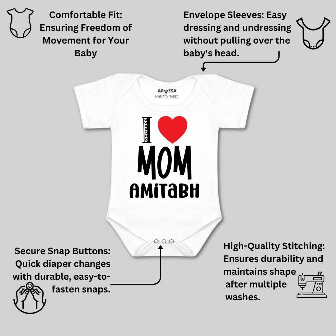 Arvesa I Love Mom Baby Boy & Girl Dress