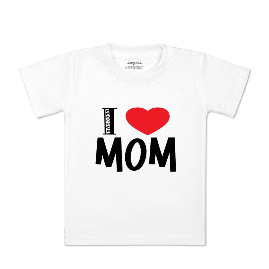 Arvesa I Love Mom Design-178 White 0-3 Months Jumpsuit for Baby Boy & Girl dress .