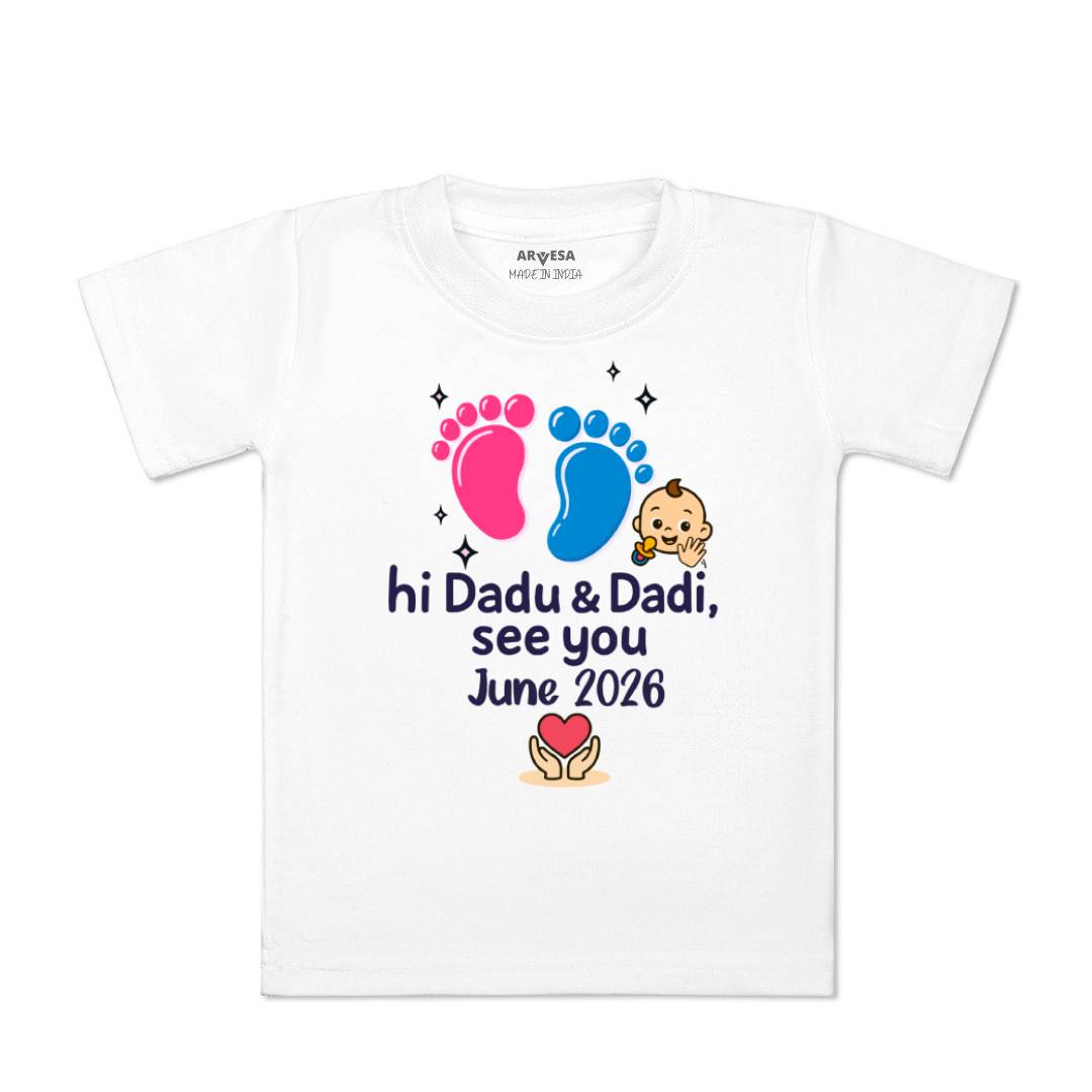 Arvesa Hi Dadu & Dadi See You Soon Baby Boy & Girl Dress