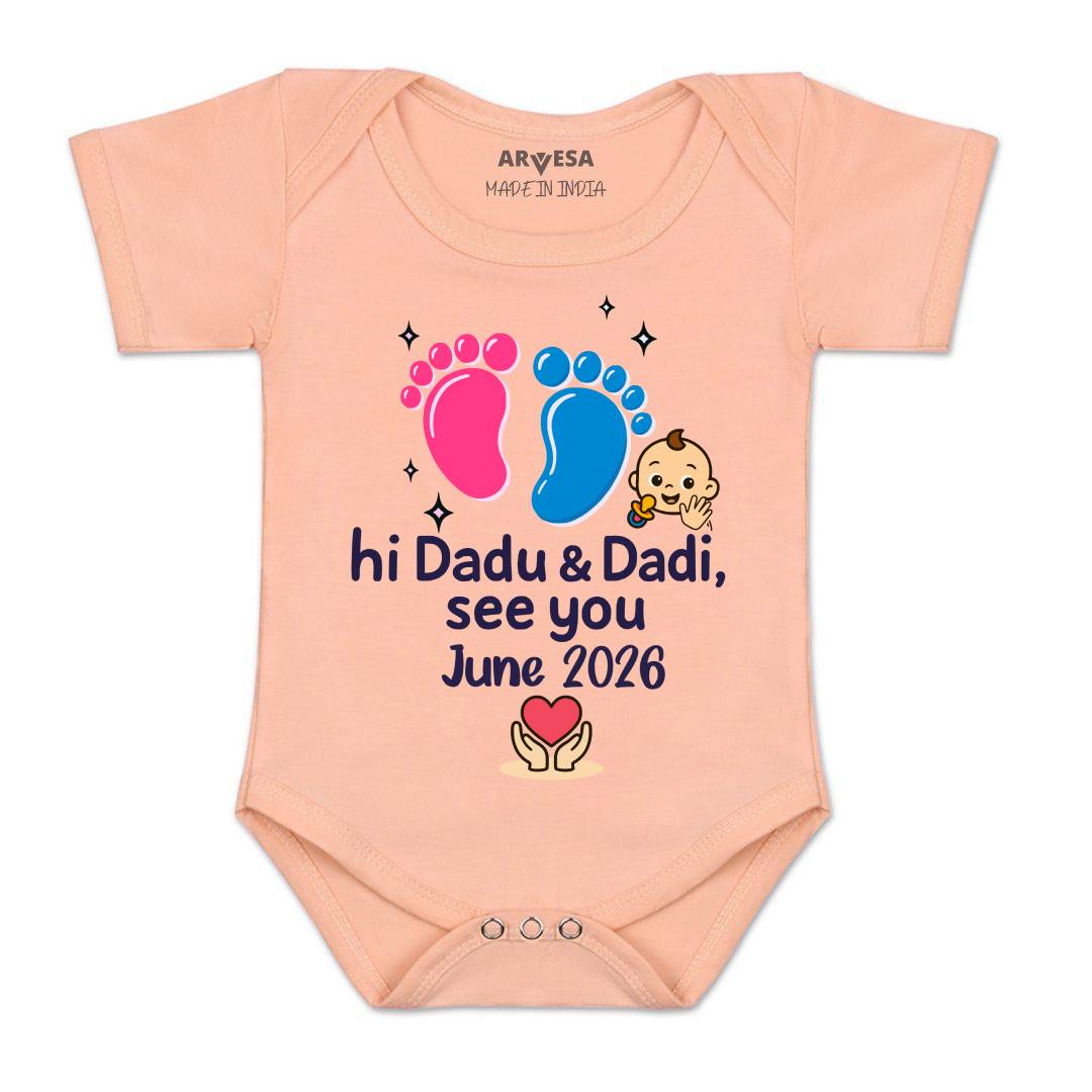 Arvesa Hi Dadu & Dadi See You Soon Baby Boy & Girl Dress