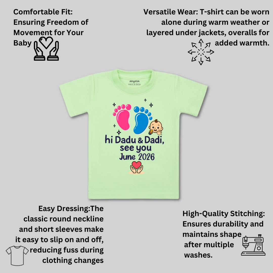 Arvesa Hi Dadu & Dadi See You Soon Baby Boy & Girl Dress