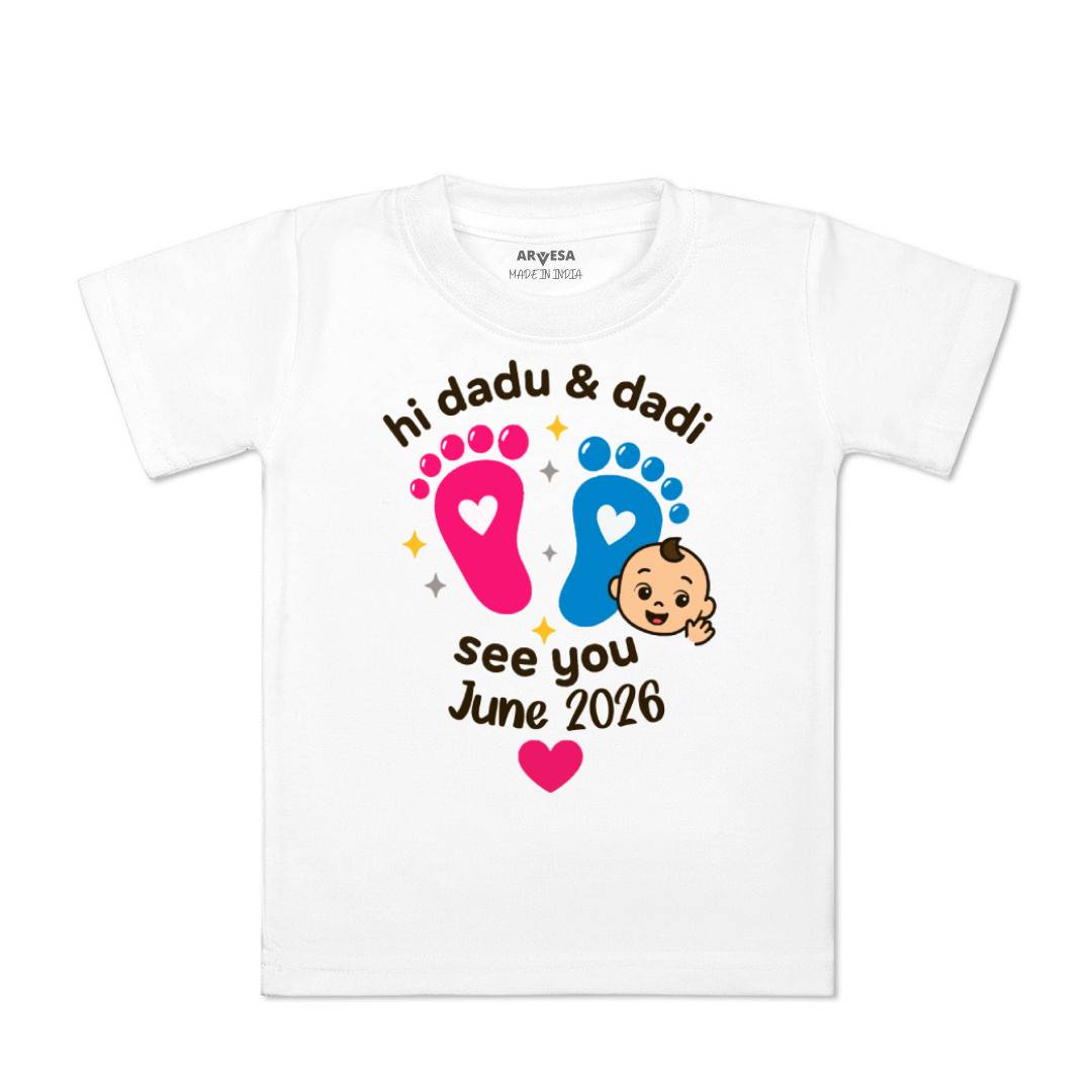 Arvesa Hi Dadu & Dadi See You Soon Baby Boy & Girl Dress