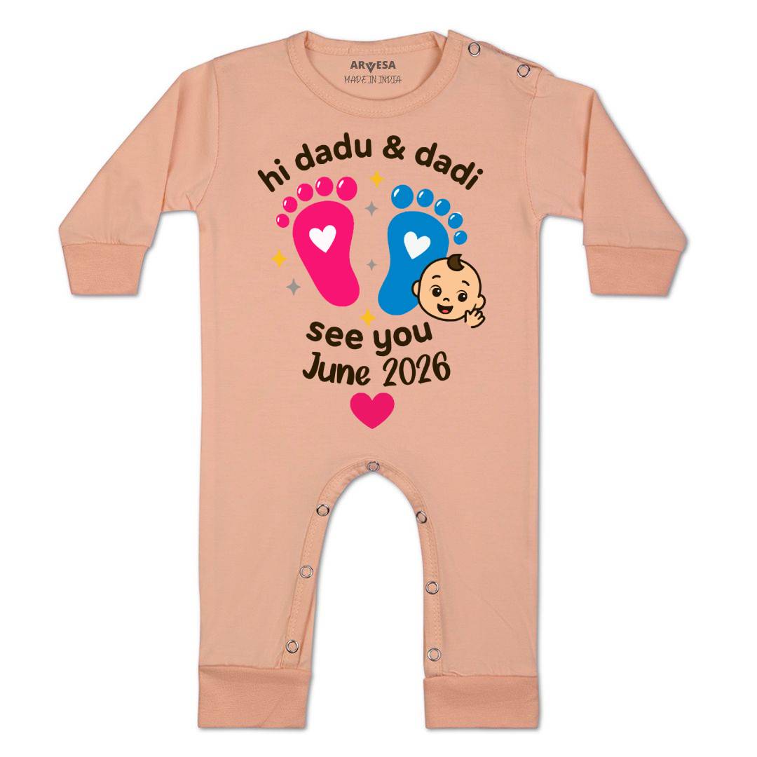 Arvesa Hi Dadu & Dadi See You Soon Baby Boy & Girl Dress