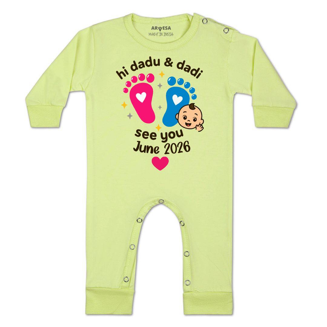 Arvesa Hi Dadu & Dadi See You Soon Baby Boy & Girl Dress