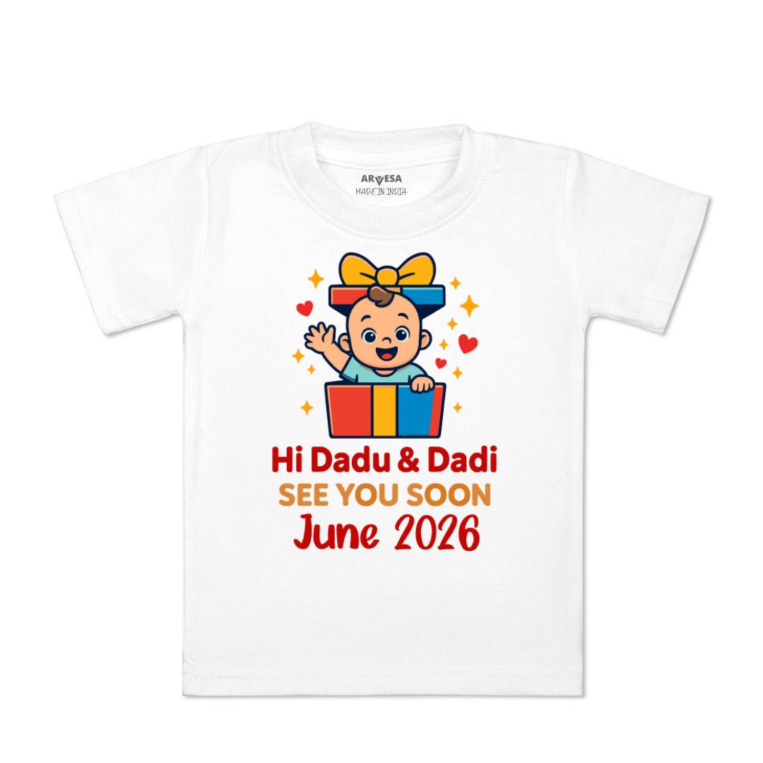 Arvesa Hi Dadu & Dadi See You Soon Baby Boy & Girl Dress