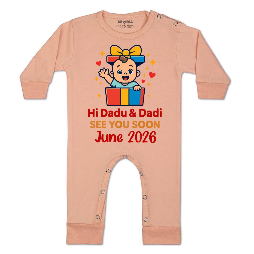 Arvesa Hi Dadu & Dadi See You Soon Baby Boy & Girl Dress