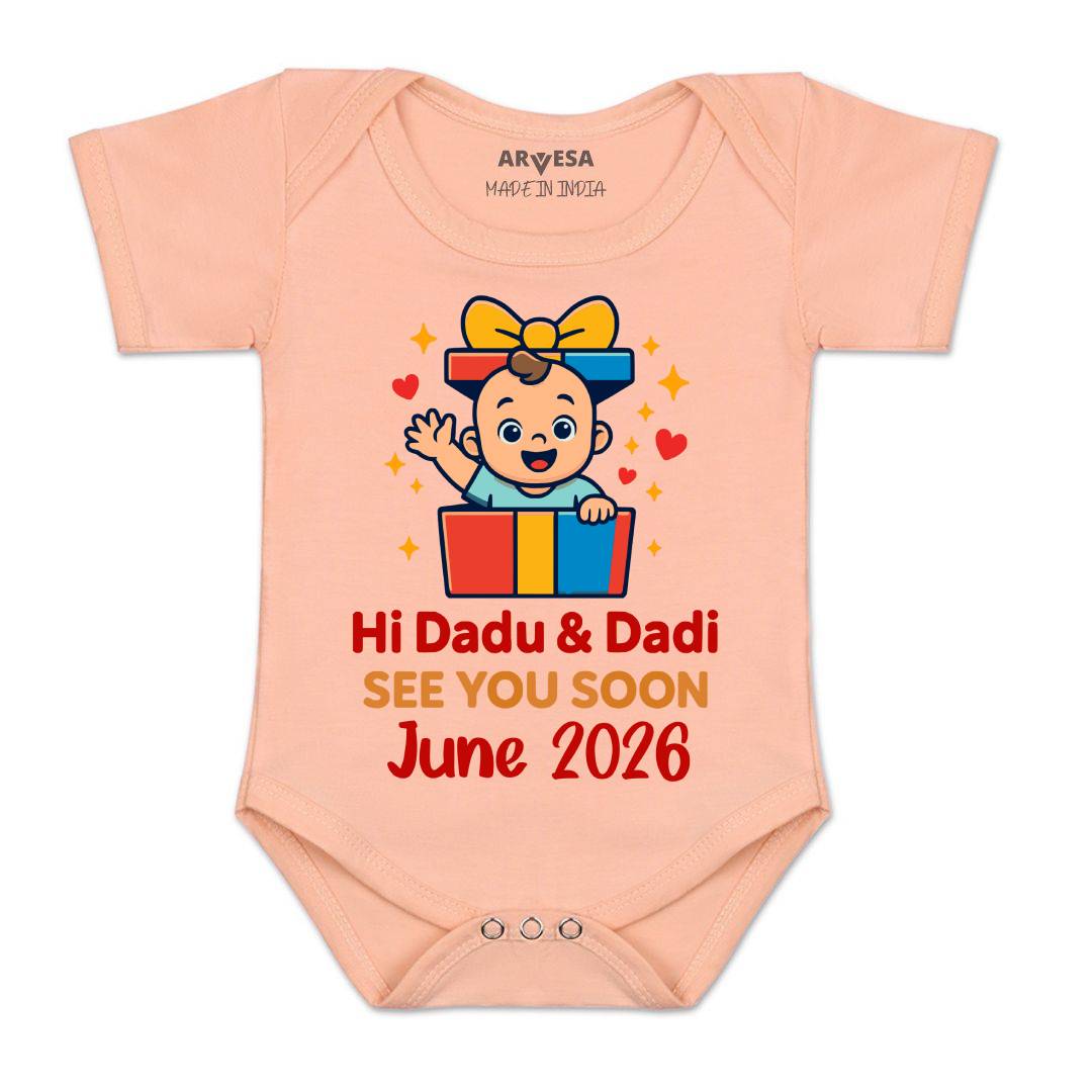 Arvesa Hi Dadu & Dadi See You Soon Baby Boy & Girl Dress