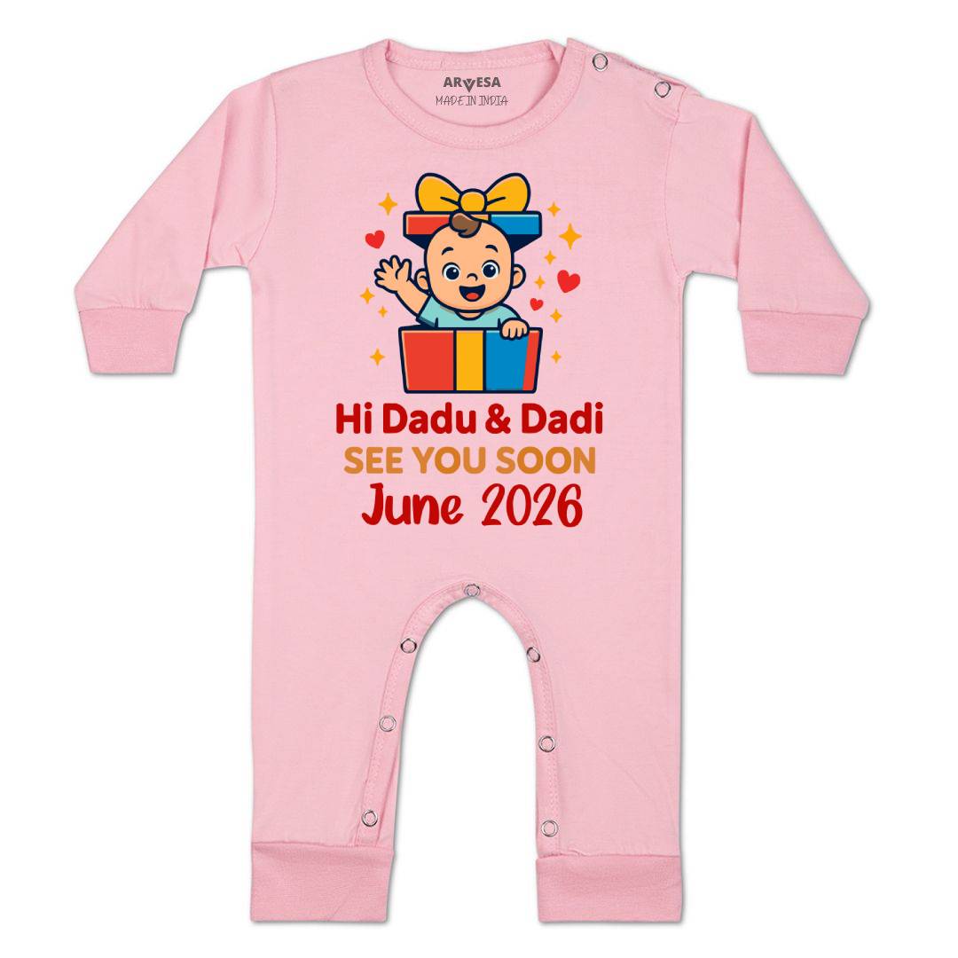 Arvesa Hi Dadu & Dadi See You Soon Baby Boy & Girl Dress