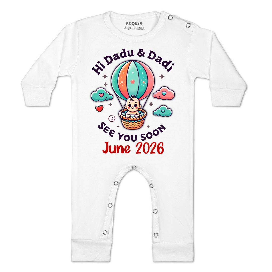 Arvesa Hi Dadu & Dadi See You Soon Baby Boy & Girl Dress