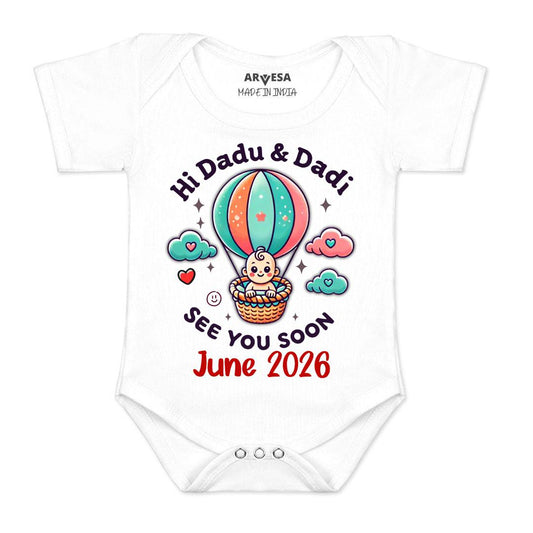Arvesa Hi Dadu & Dadi See You Soon Baby Boy & Girl Dress