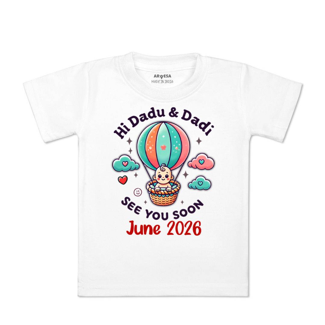 Arvesa Hi Dadu & Dadi See You Soon Baby Boy & Girl Dress