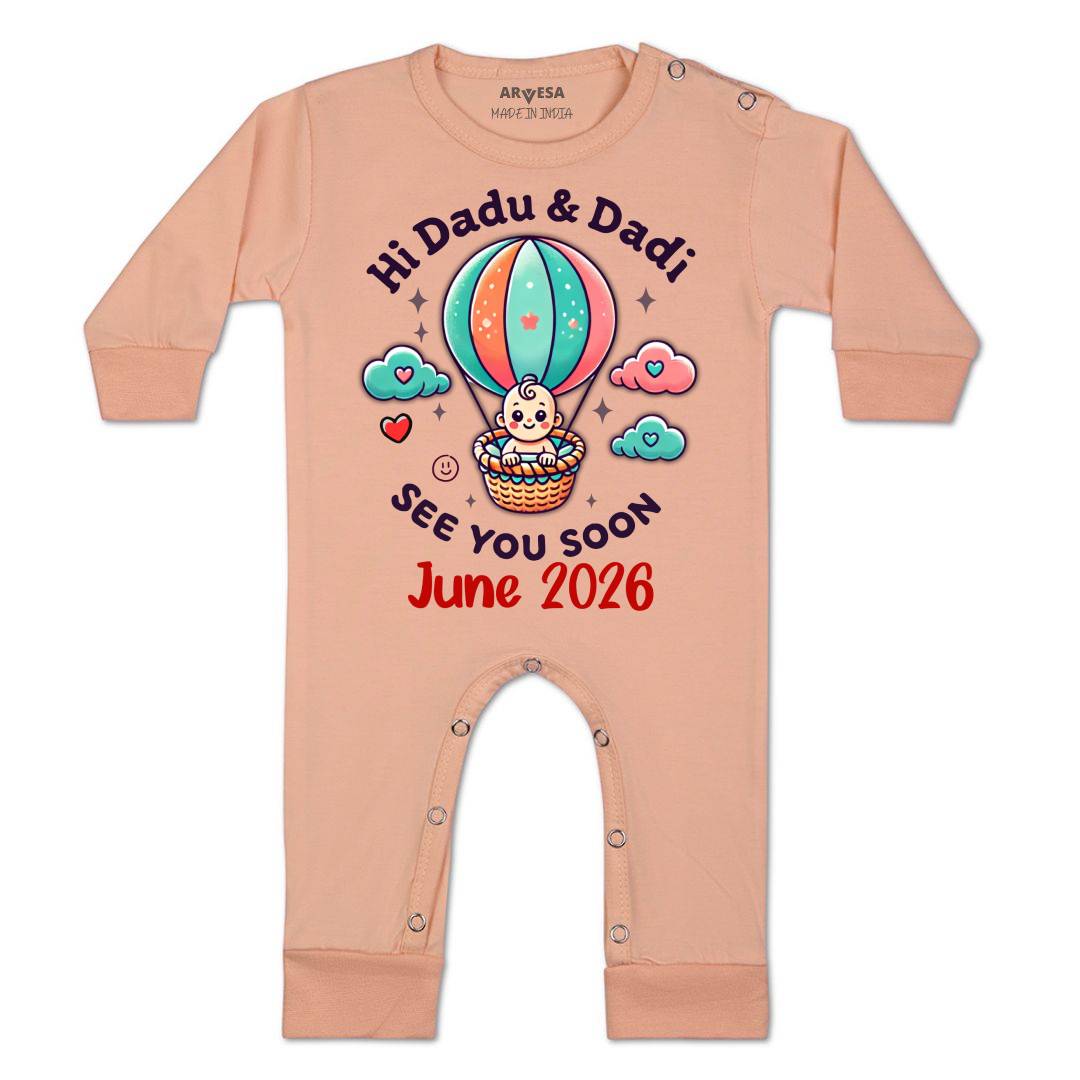 Arvesa Hi Dadu & Dadi See You Soon Baby Boy & Girl Dress