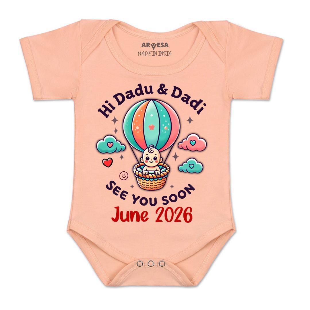 Arvesa Hi Dadu & Dadi See You Soon Baby Boy & Girl Dress