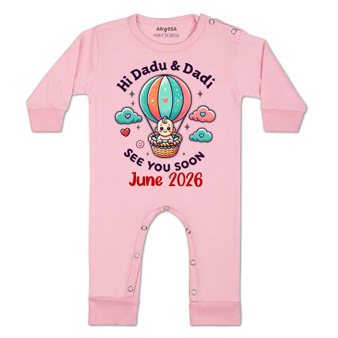 Arvesa Hi Dadu & Dadi See You Soon Baby Boy & Girl Dress