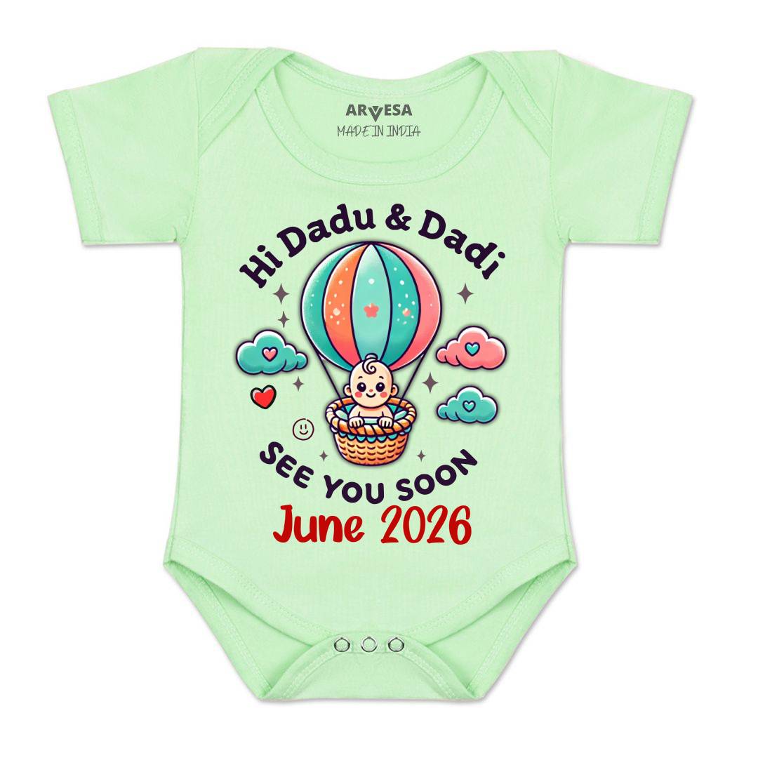Arvesa Hi Dadu & Dadi See You Soon Baby Boy & Girl Dress