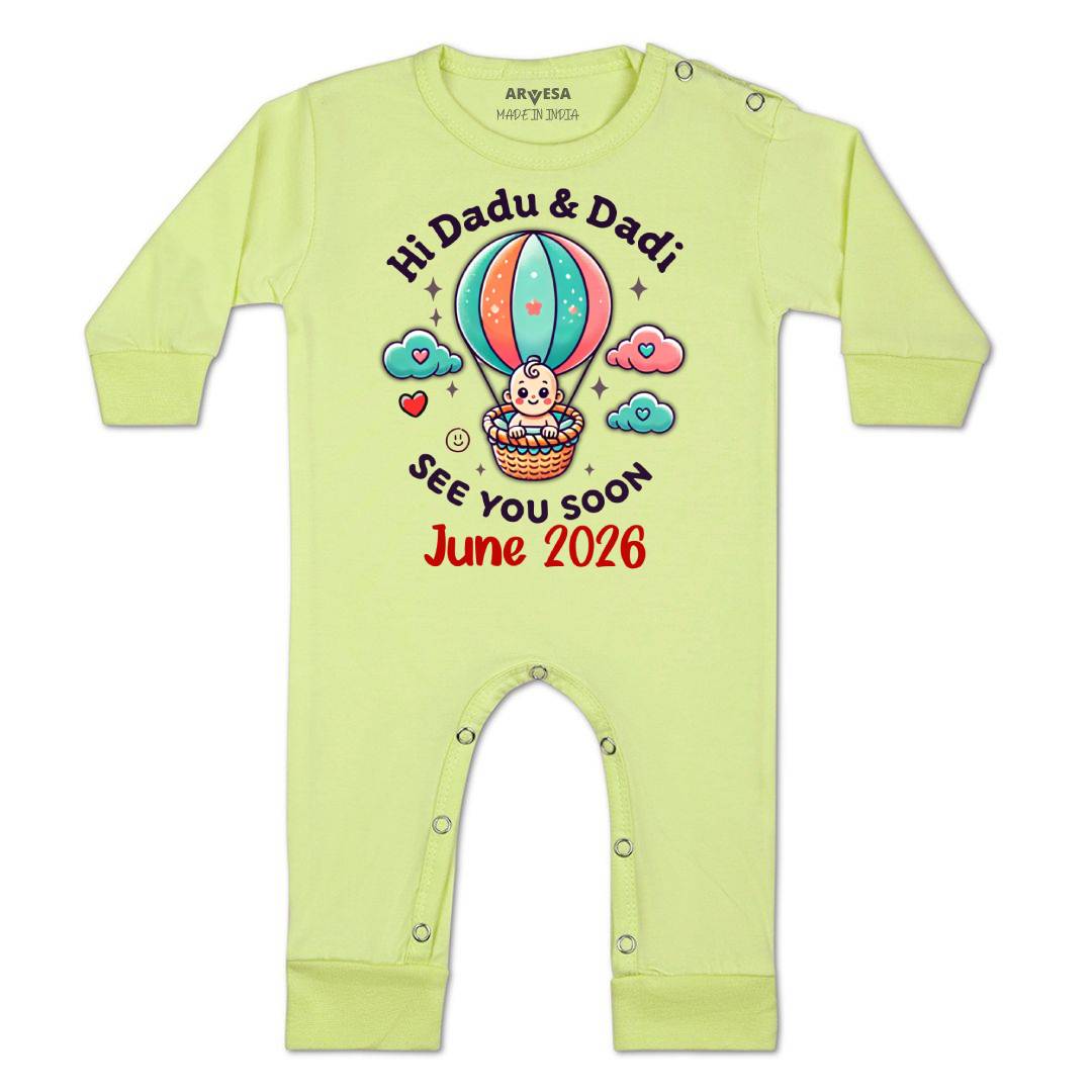 Arvesa Hi Dadu & Dadi See You Soon Baby Boy & Girl Dress