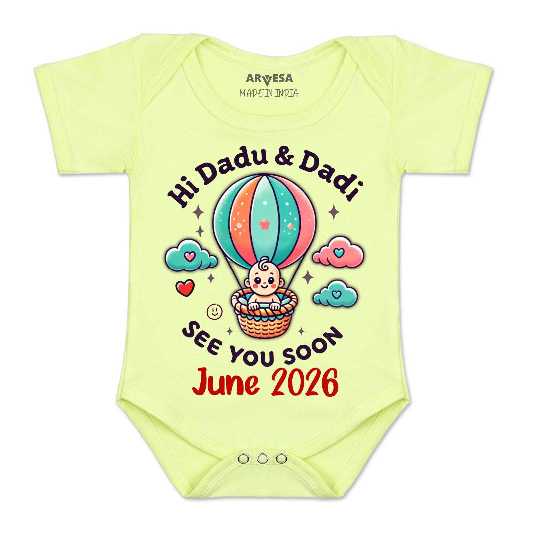Arvesa Hi Dadu & Dadi See You Soon Baby Boy & Girl Dress