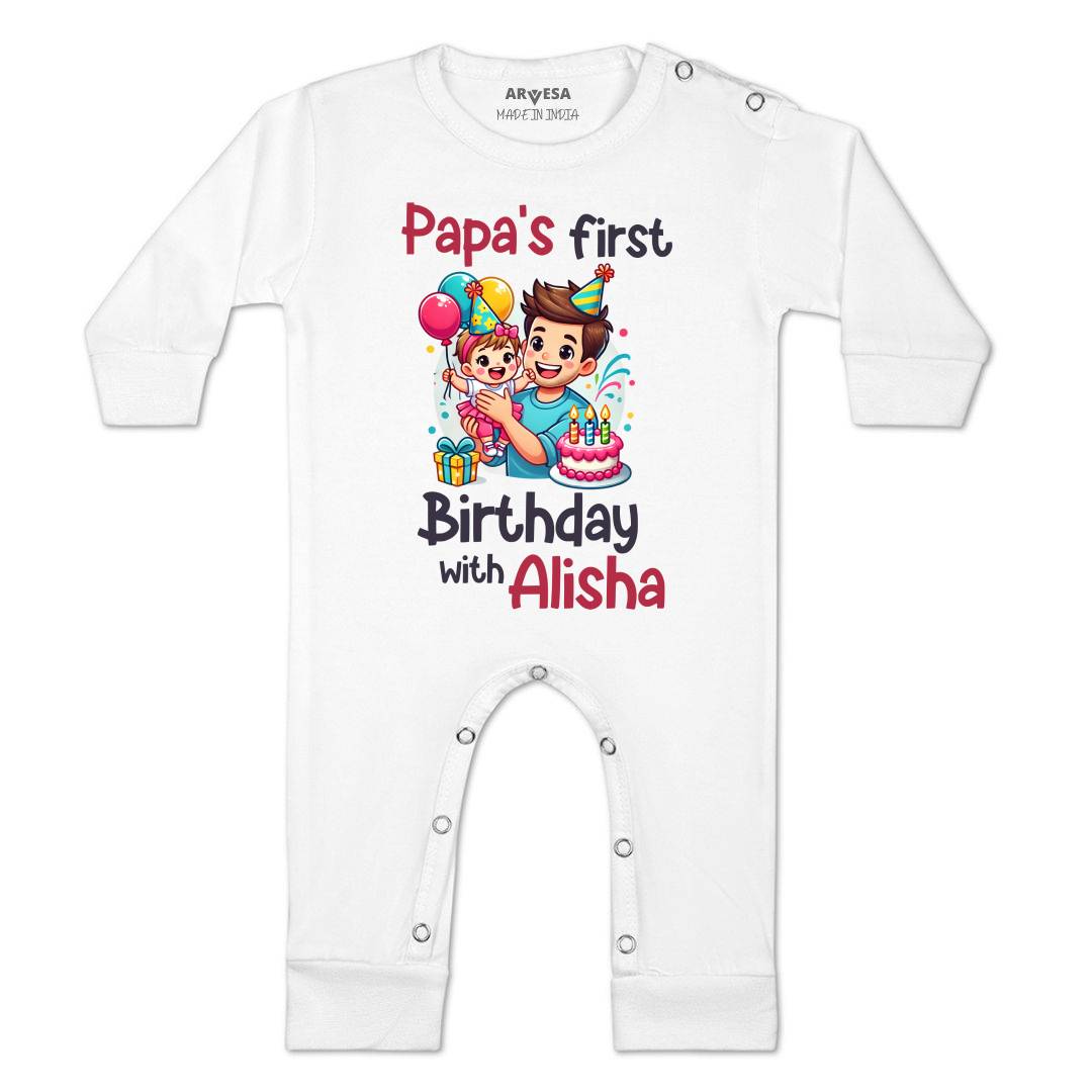 Arvesa Papa First Birthday With Me Baby Boy & Girl Dress