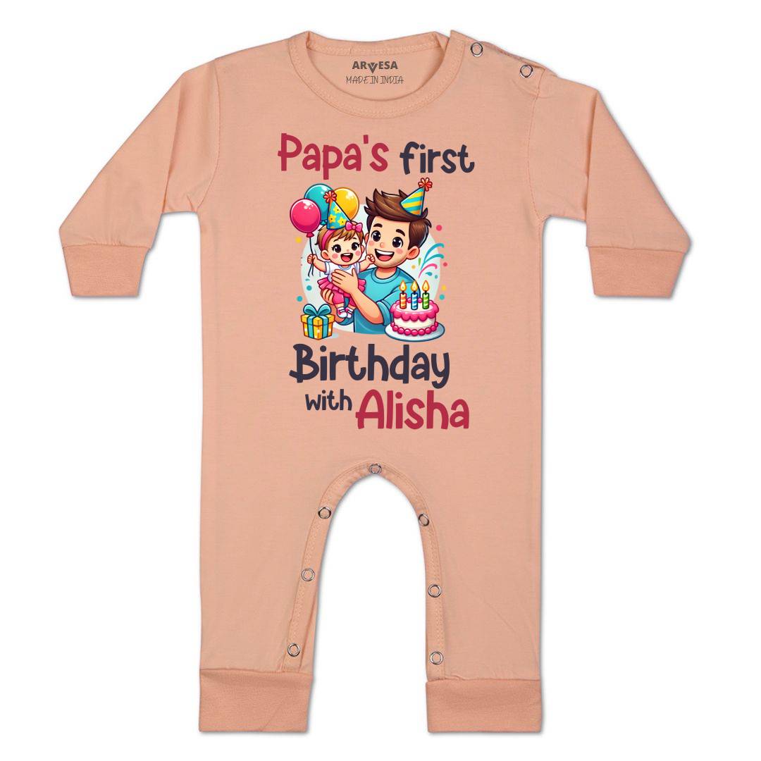 Arvesa Papa First Birthday With Me Baby Boy & Girl Dress