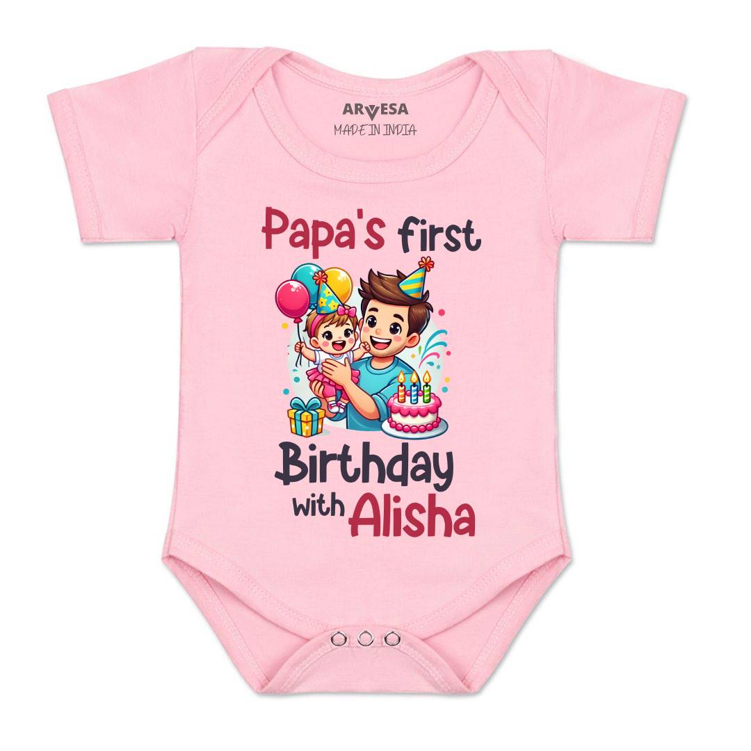 Arvesa Papa First Birthday With Me Baby Boy & Girl Dress