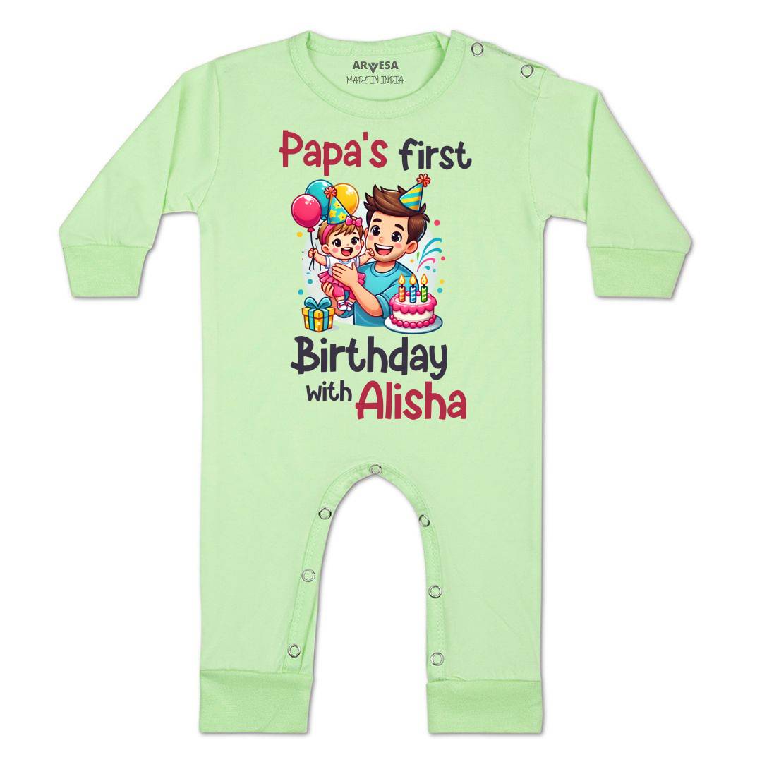 Arvesa Papa First Birthday With Me Baby Boy & Girl Dress