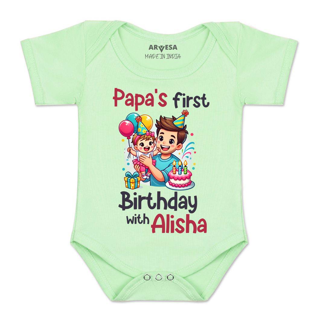Arvesa Papa First Birthday With Me Baby Boy & Girl Dress