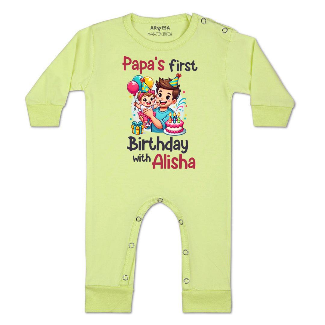 Arvesa Papa First Birthday With Me Baby Boy & Girl Dress