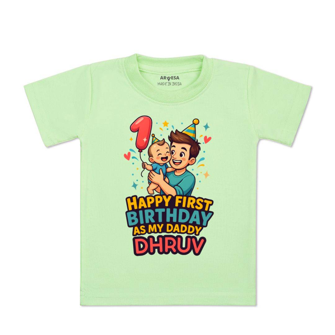 Arvesa Happy First Birthday As My Daddy Baby Boy & Girl Dress