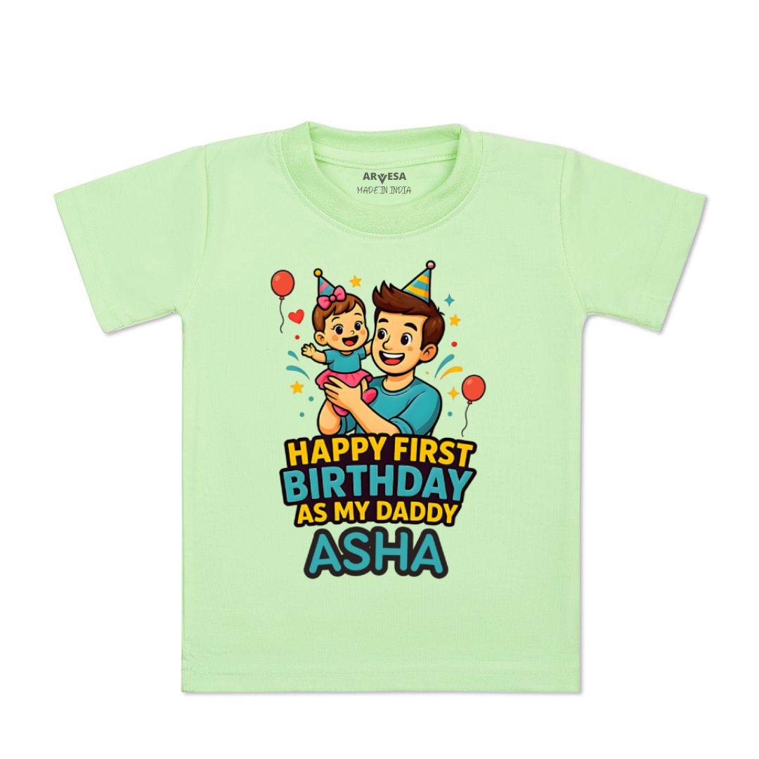 Arvesa Happy First Birthday As My Daddy Baby Boy & Girl Dress