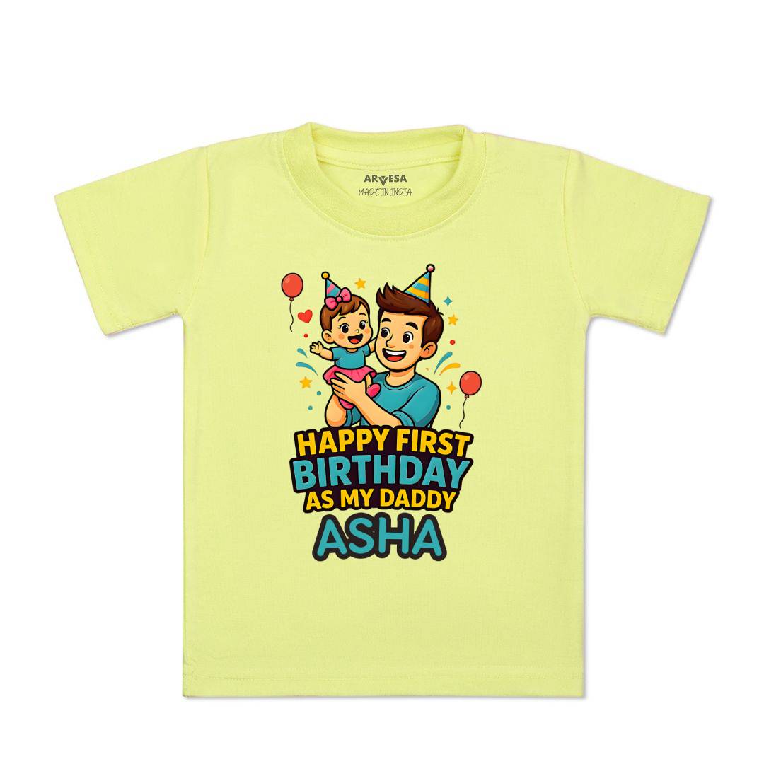 Arvesa Happy First Birthday As My Daddy Baby Boy & Girl Dress