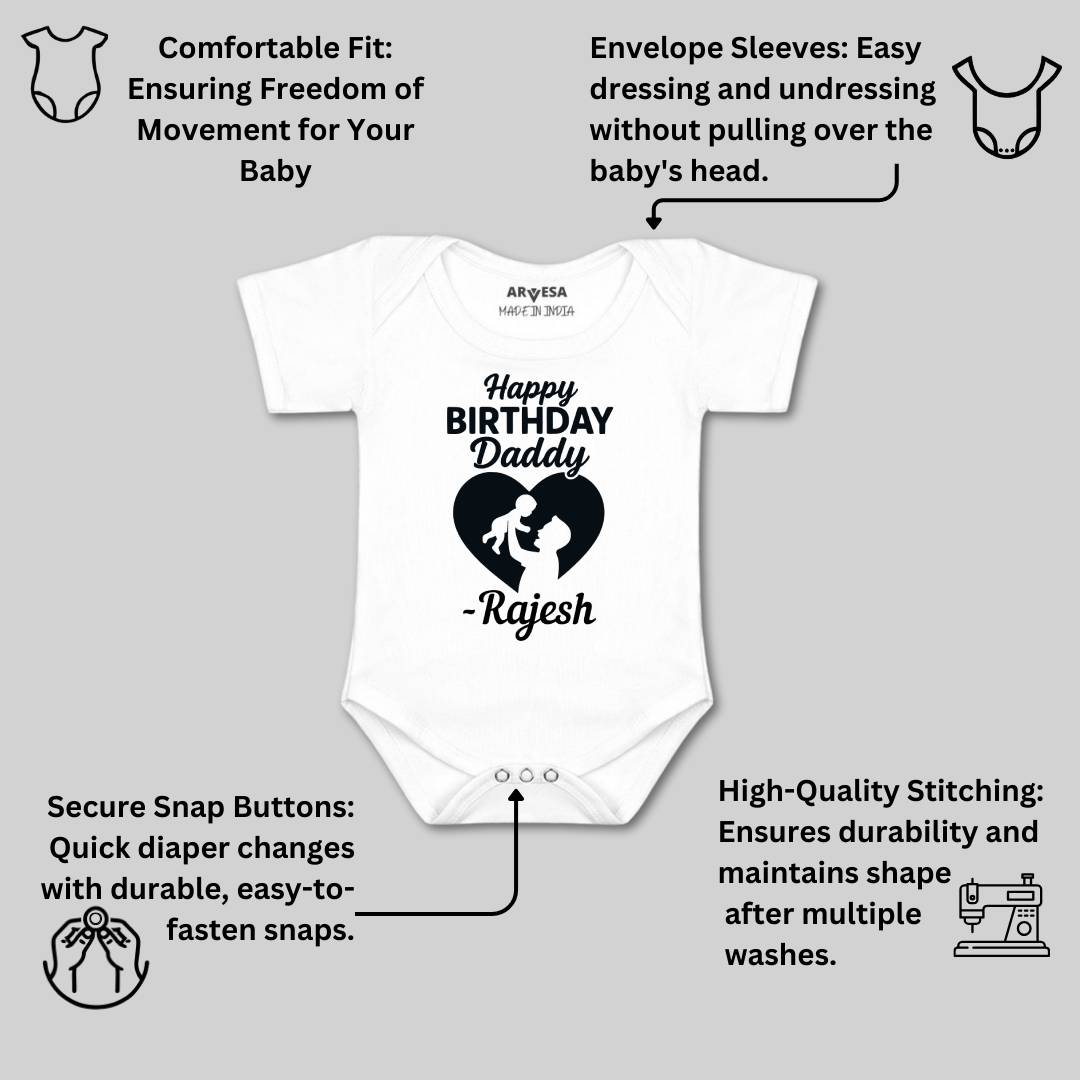 Arvesa Happy Birthday Daddy Baby Boy & Girl Dress
