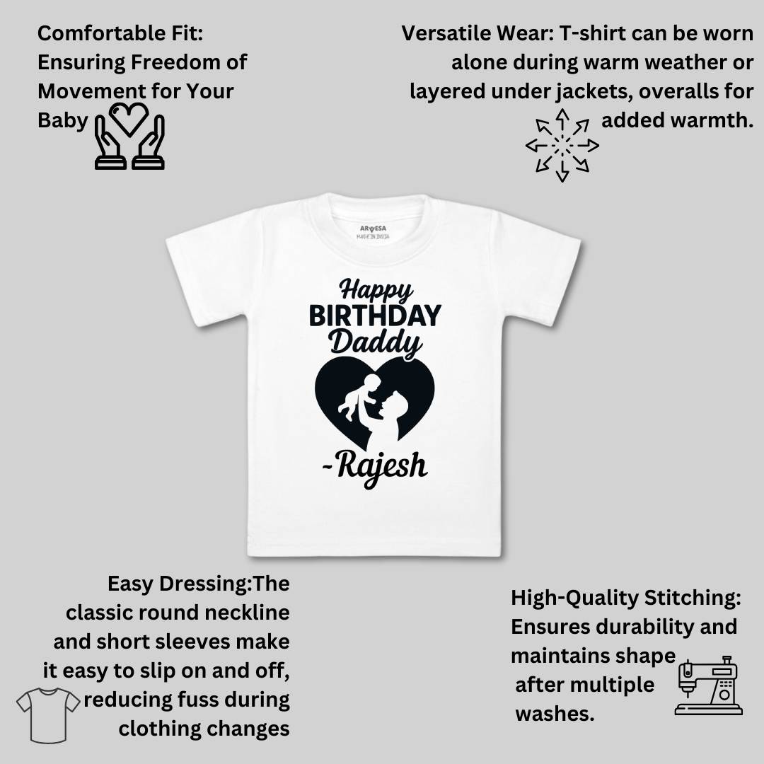 Arvesa Happy Birthday Daddy Baby Boy & Girl Dress