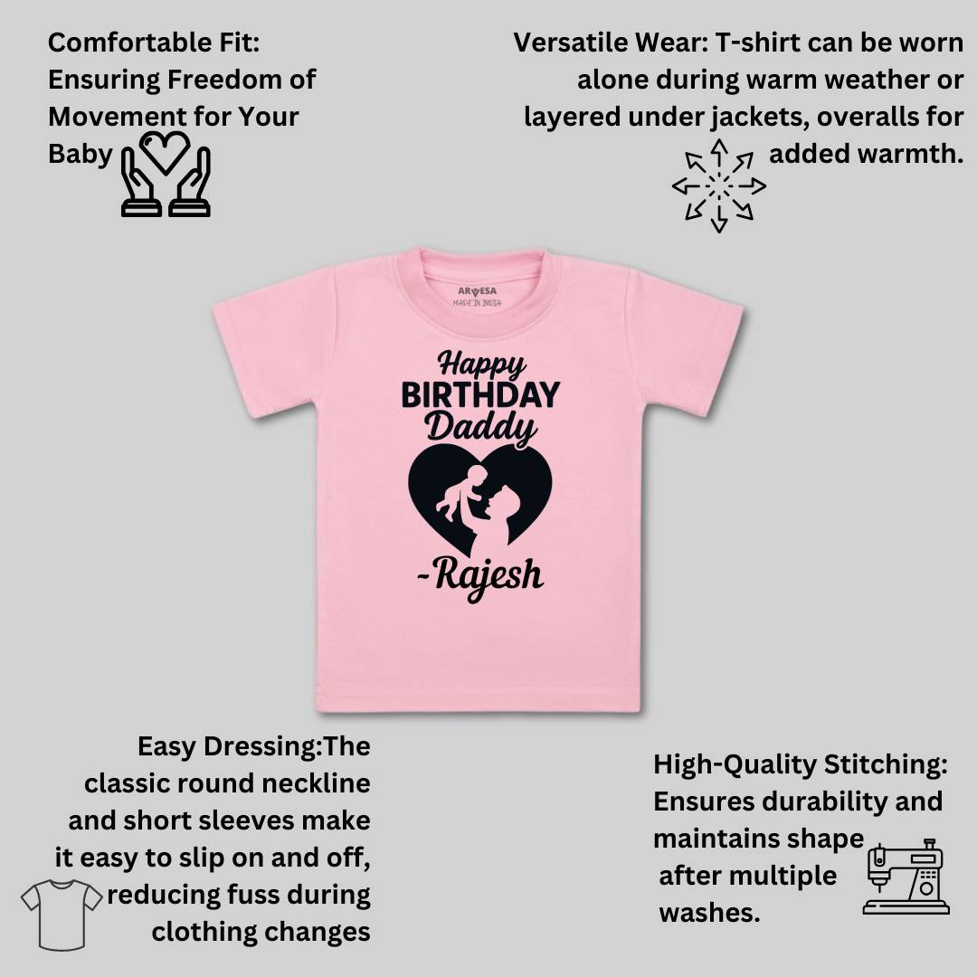 Arvesa Happy Birthday Daddy Baby Boy & Girl Dress