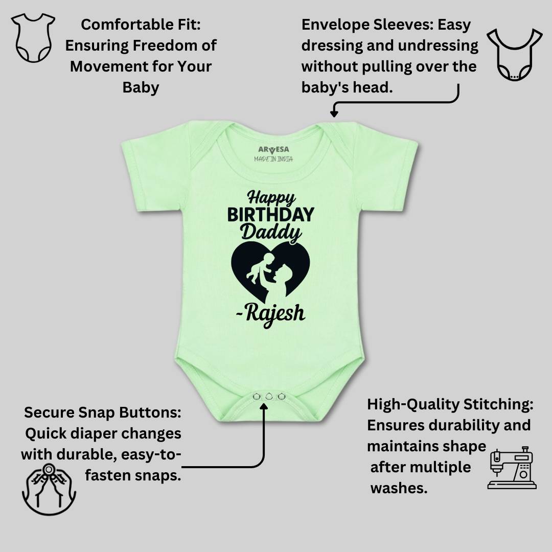Arvesa Happy Birthday Daddy Baby Boy & Girl Dress