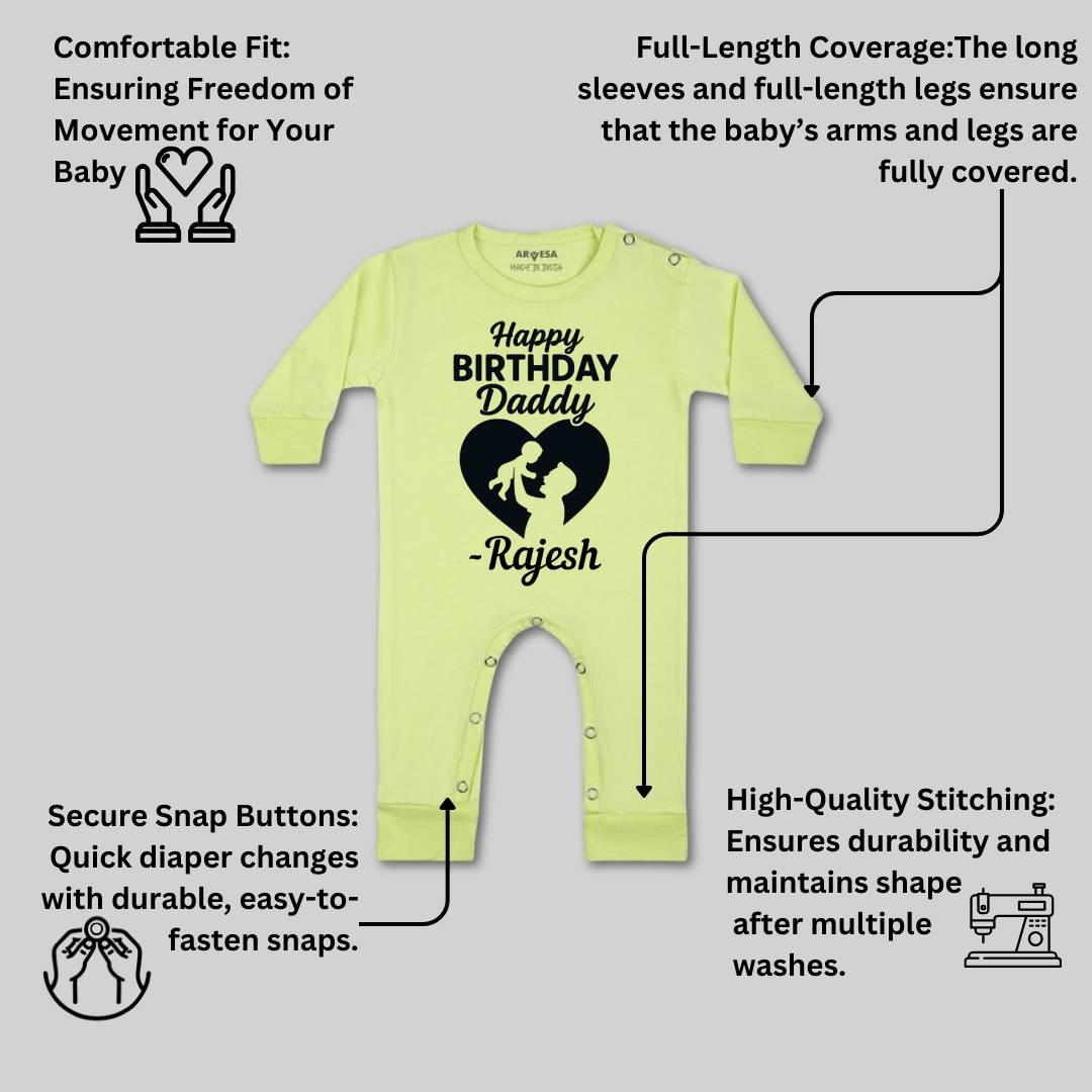 Arvesa Happy Birthday Daddy Baby Boy & Girl Dress