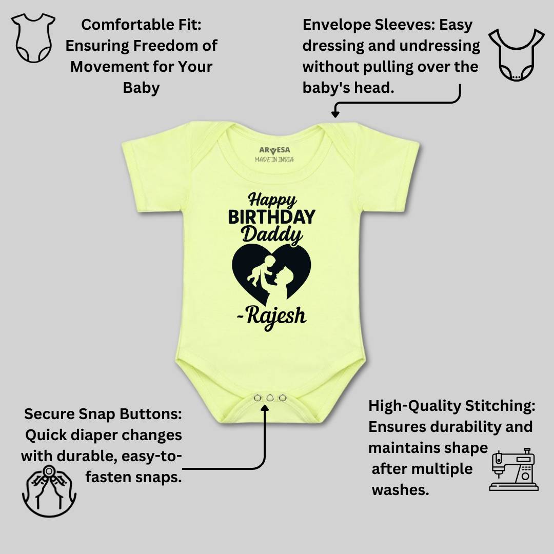 Arvesa Happy Birthday Daddy Baby Boy & Girl Dress
