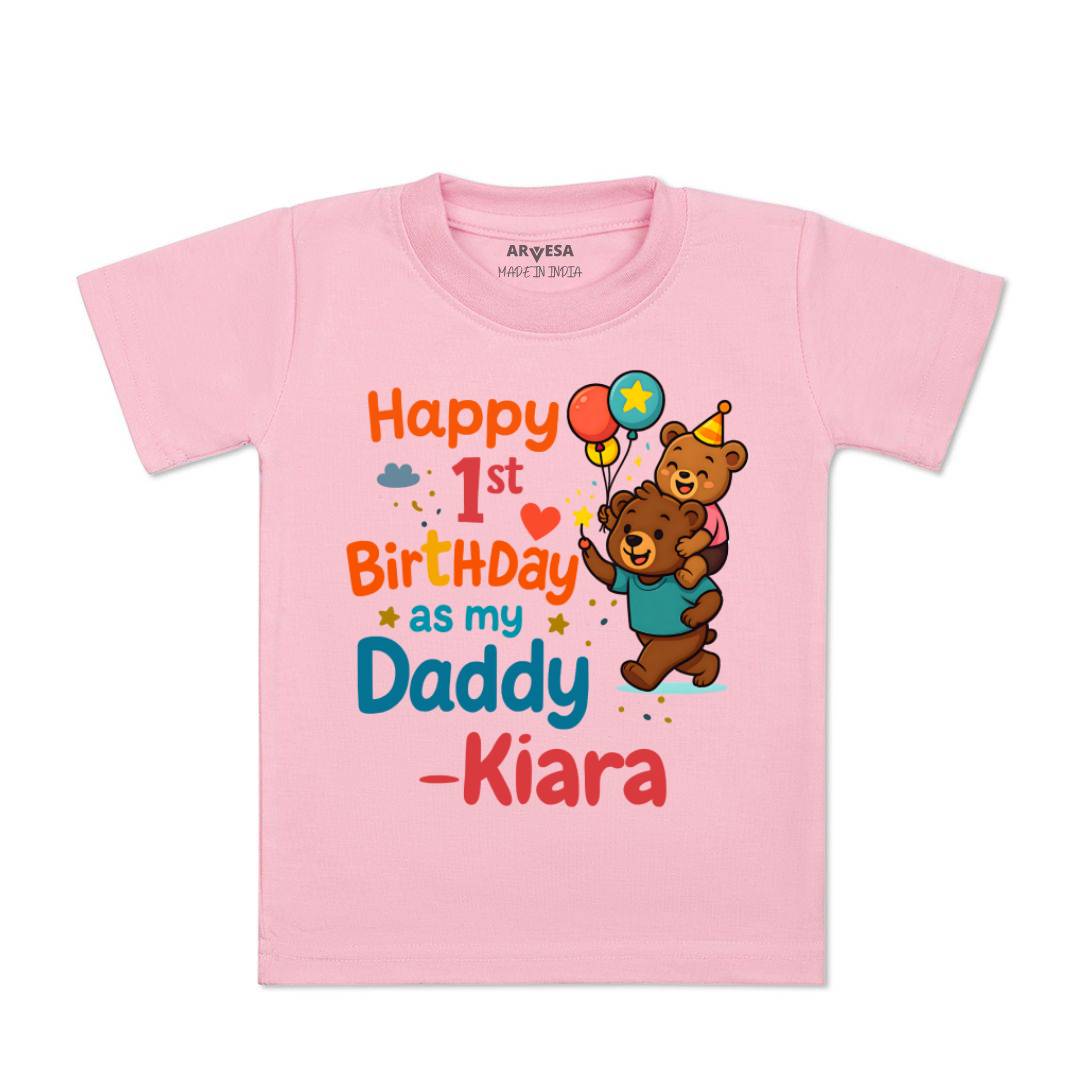 Arvesa Happy First Birthday As My Daddy Baby Boy & Girl Dress