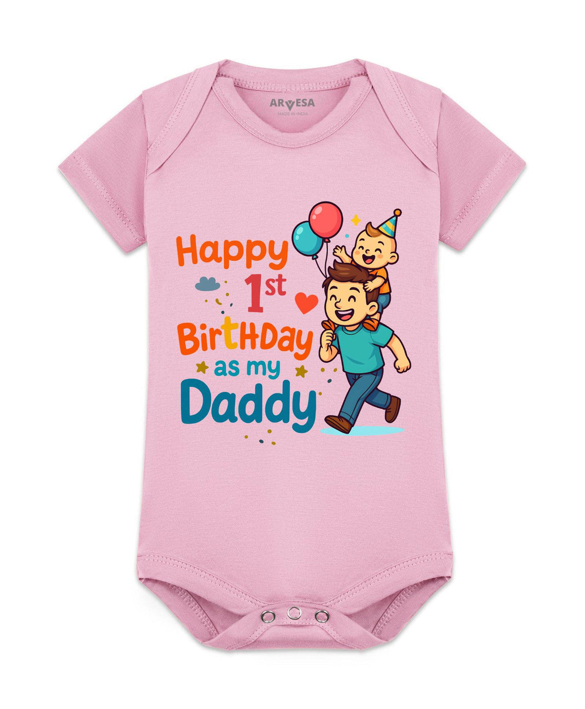 Happy First Birthday As My Daddy Dad Birthday - Romper