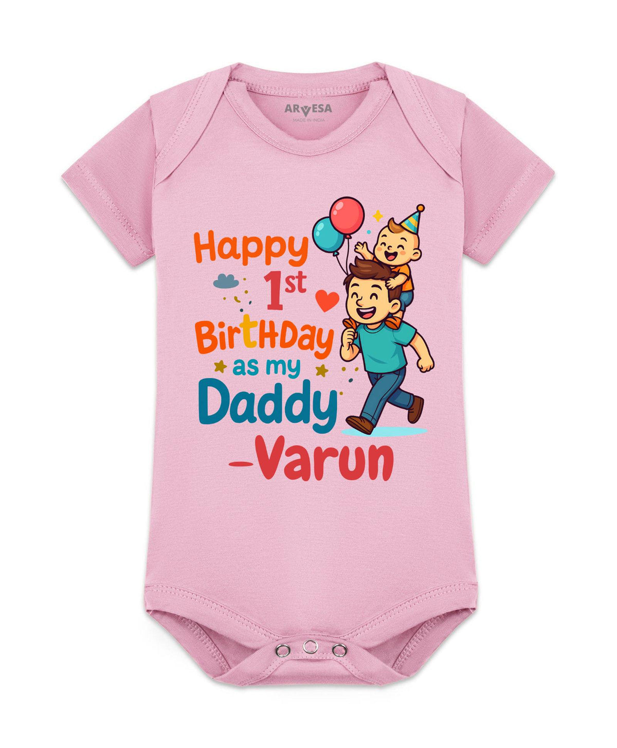 Happy First Birthday As My Daddy Dad Birthday - Romper