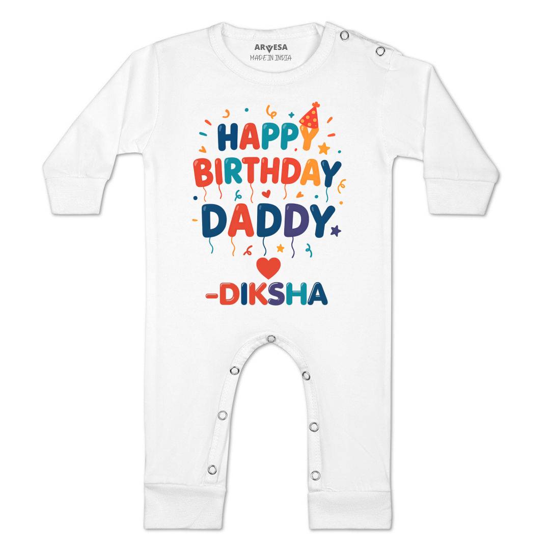 Arvesa Happy Birthday Daddy Baby Boy & Girl Dress