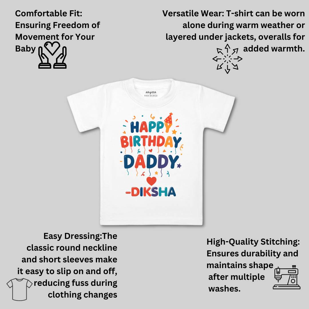 Arvesa Happy Birthday Daddy Baby Boy & Girl Dress