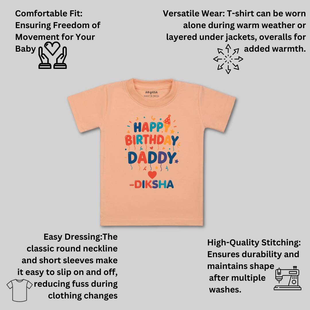 Arvesa Happy Birthday Daddy Baby Boy & Girl Dress