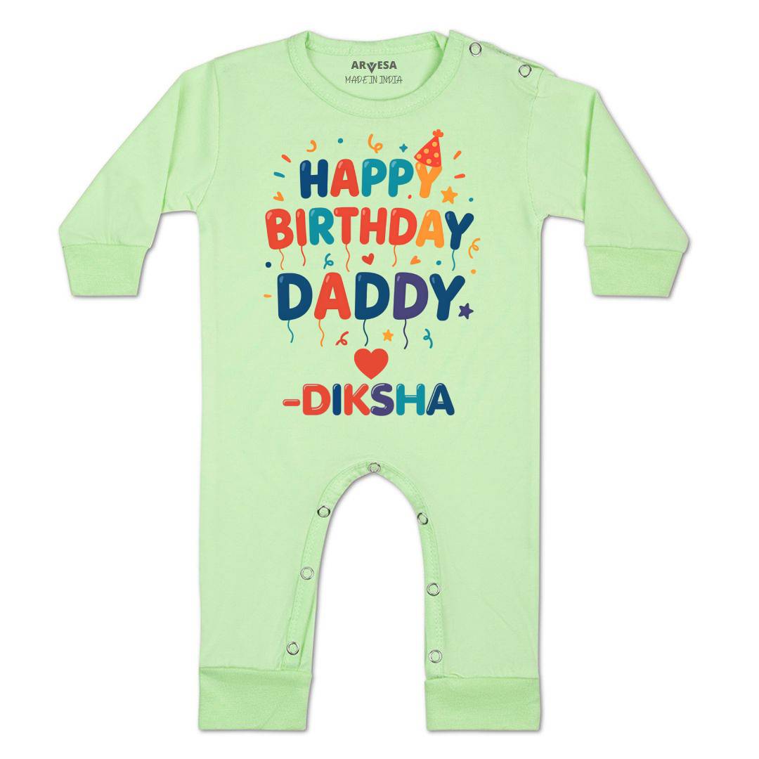 Arvesa Happy Birthday Daddy Baby Boy & Girl Dress