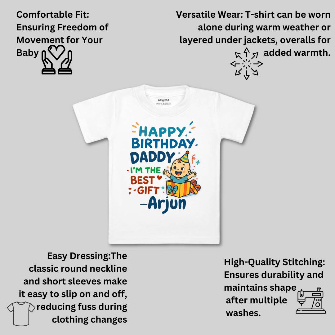 Arvesa Happy Birthday Daddy I'm The Best Gift Baby Boy & Girl Dress