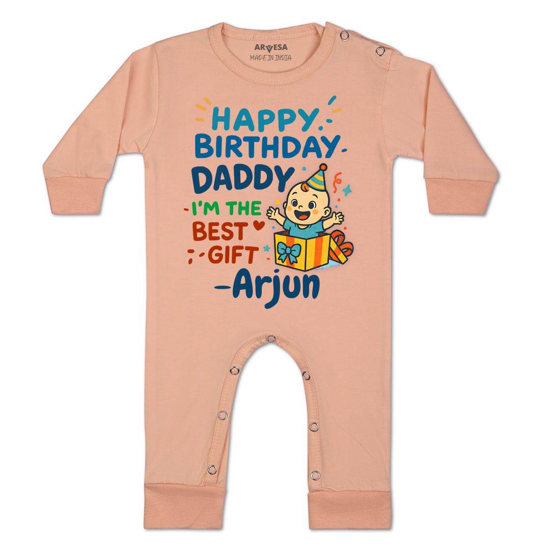 Arvesa Happy Birthday Daddy I'm The Best Gift Baby Boy & Girl Dress