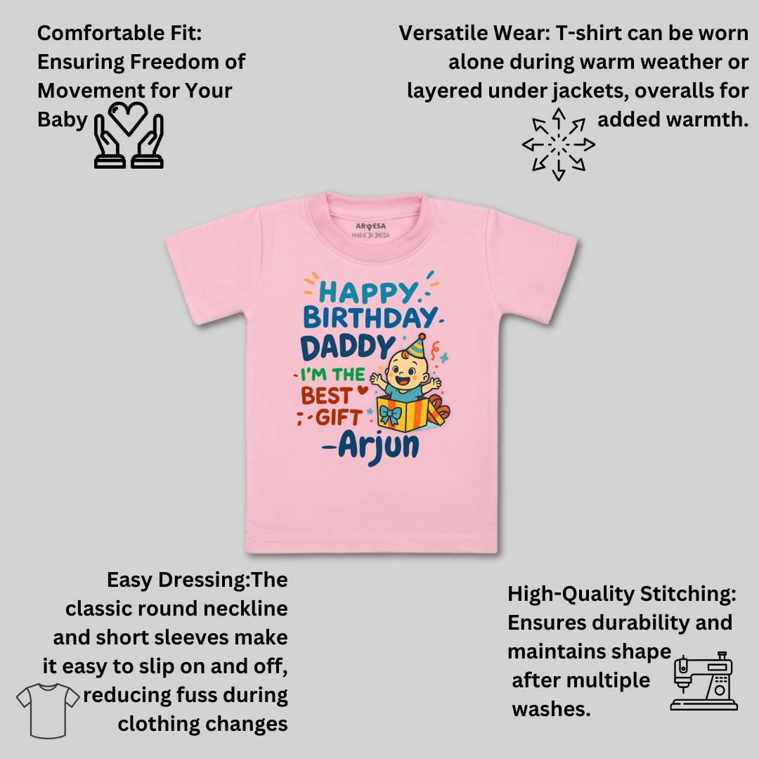 Arvesa Happy Birthday Daddy I'm The Best Gift Baby Boy & Girl Dress