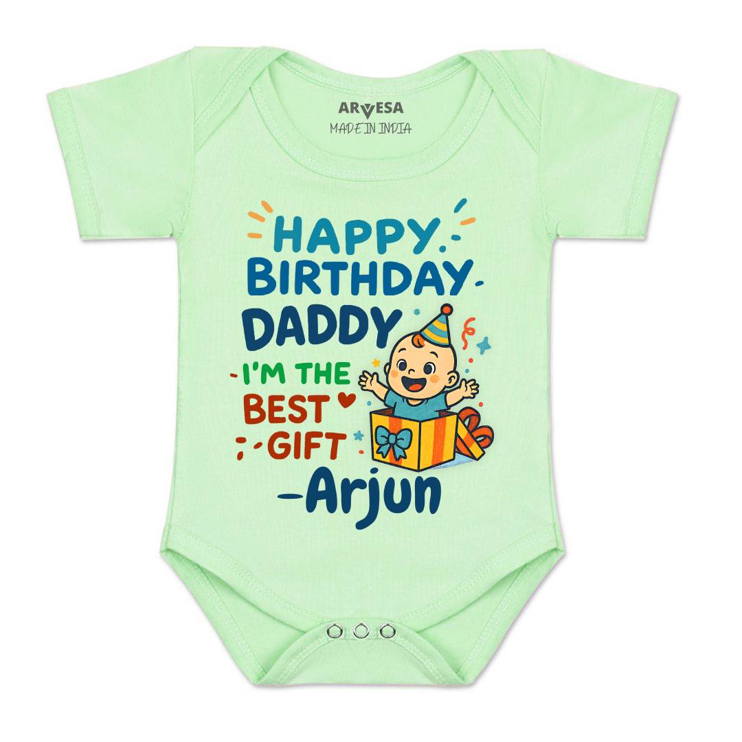 Arvesa Happy Birthday Daddy I'm The Best Gift Baby Boy & Girl Dress