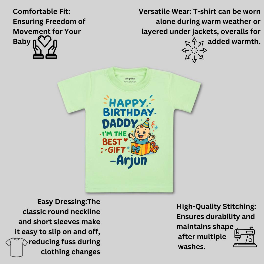 Arvesa Happy Birthday Daddy I'm The Best Gift Baby Boy & Girl Dress