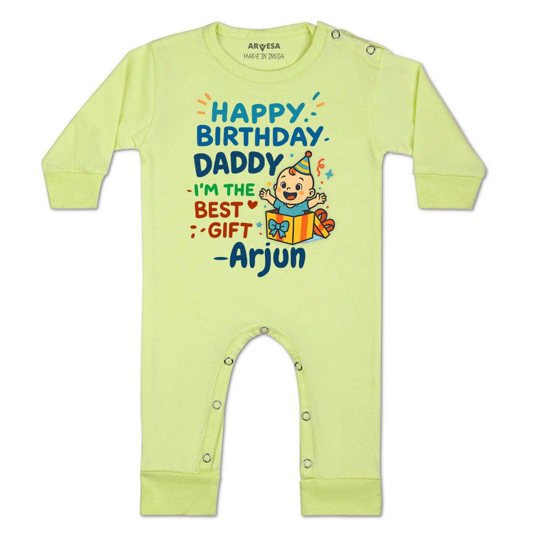 Arvesa Happy Birthday Daddy I'm The Best Gift Baby Boy & Girl Dress